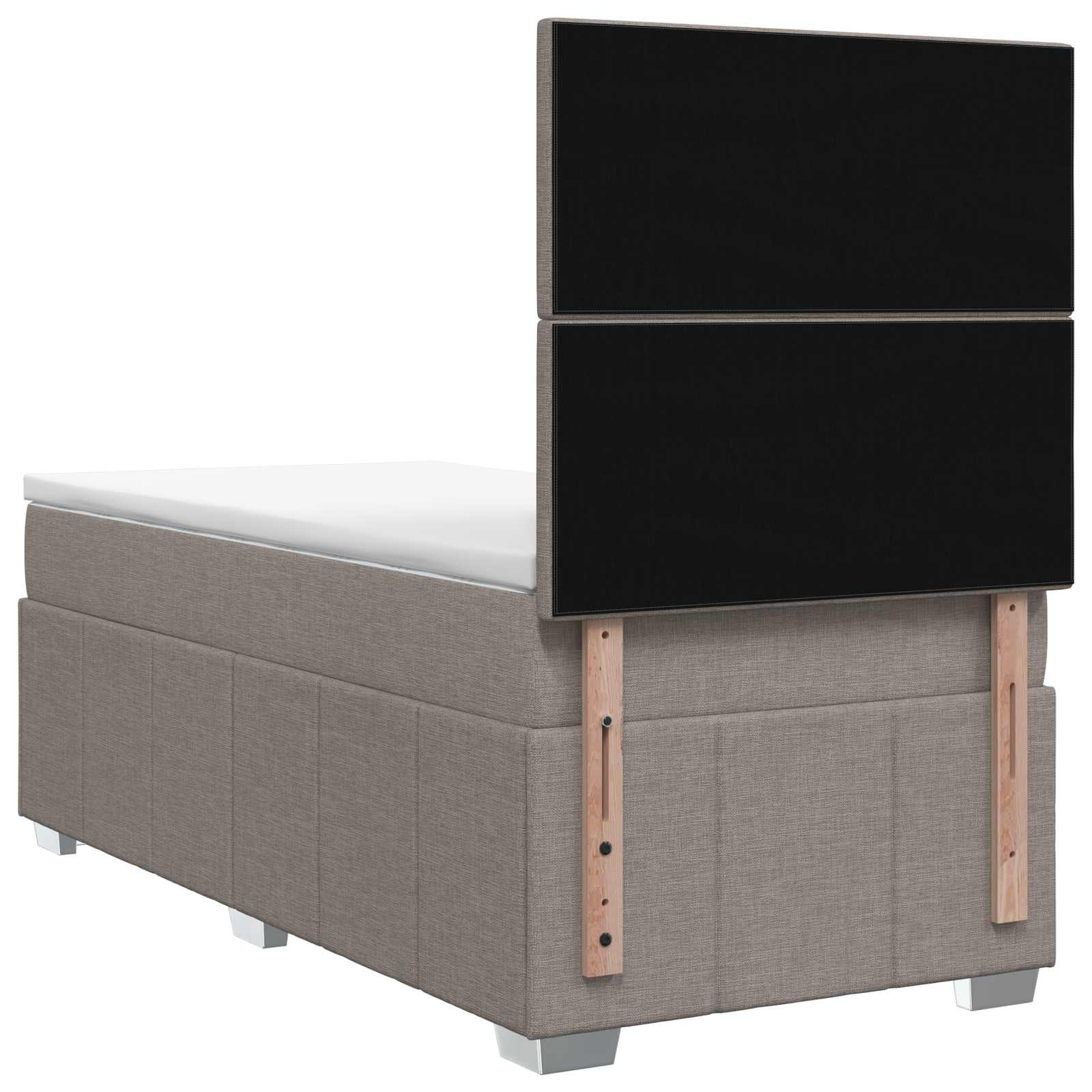 vidaXL Łóżko z box spring LED z materacem Ciemnoszary 100 x 200 cm