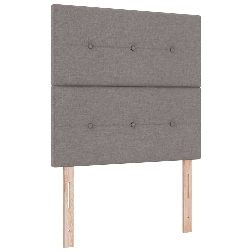 vidaXL Łóżko z box spring LED z materacem Ciemnoszary 120 x 190 cm
