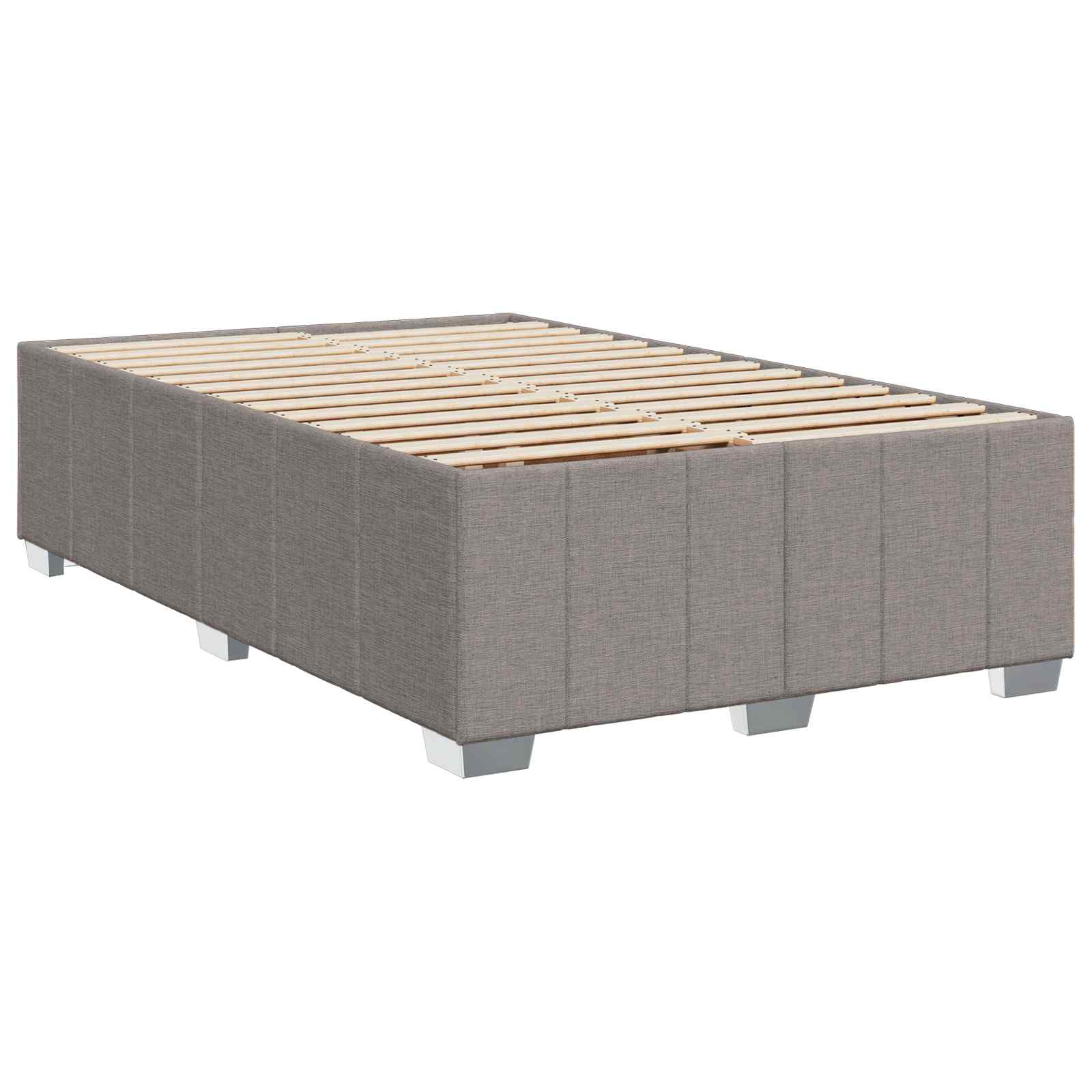 vidaXL Łóżko z box spring LED z materacem Ciemnoszary 120 x 190 cm