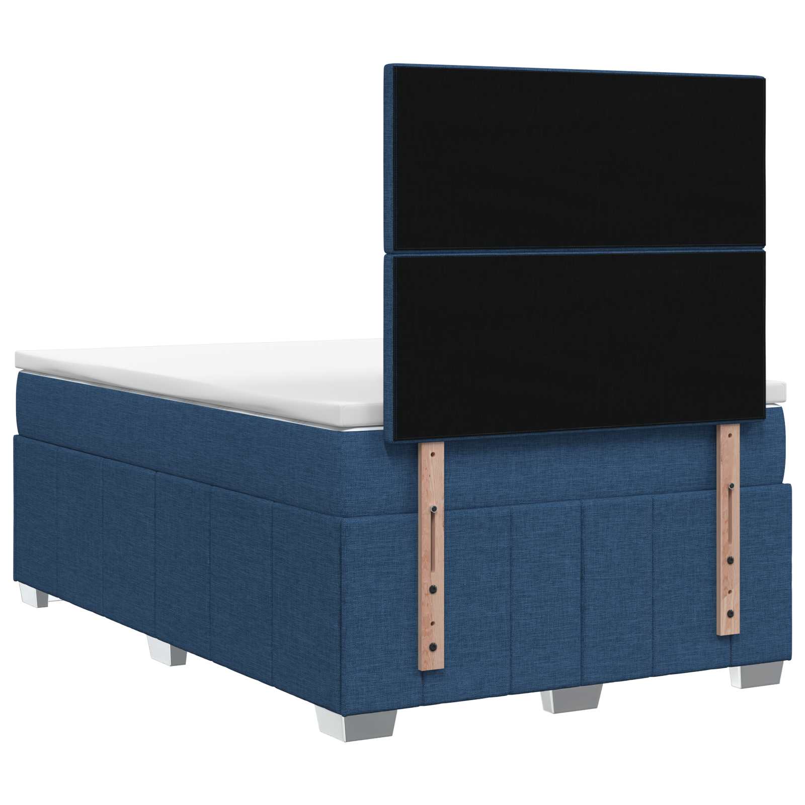 vidaXL Łóżko z box spring LED z materacem niebieski 120 x 190 cm