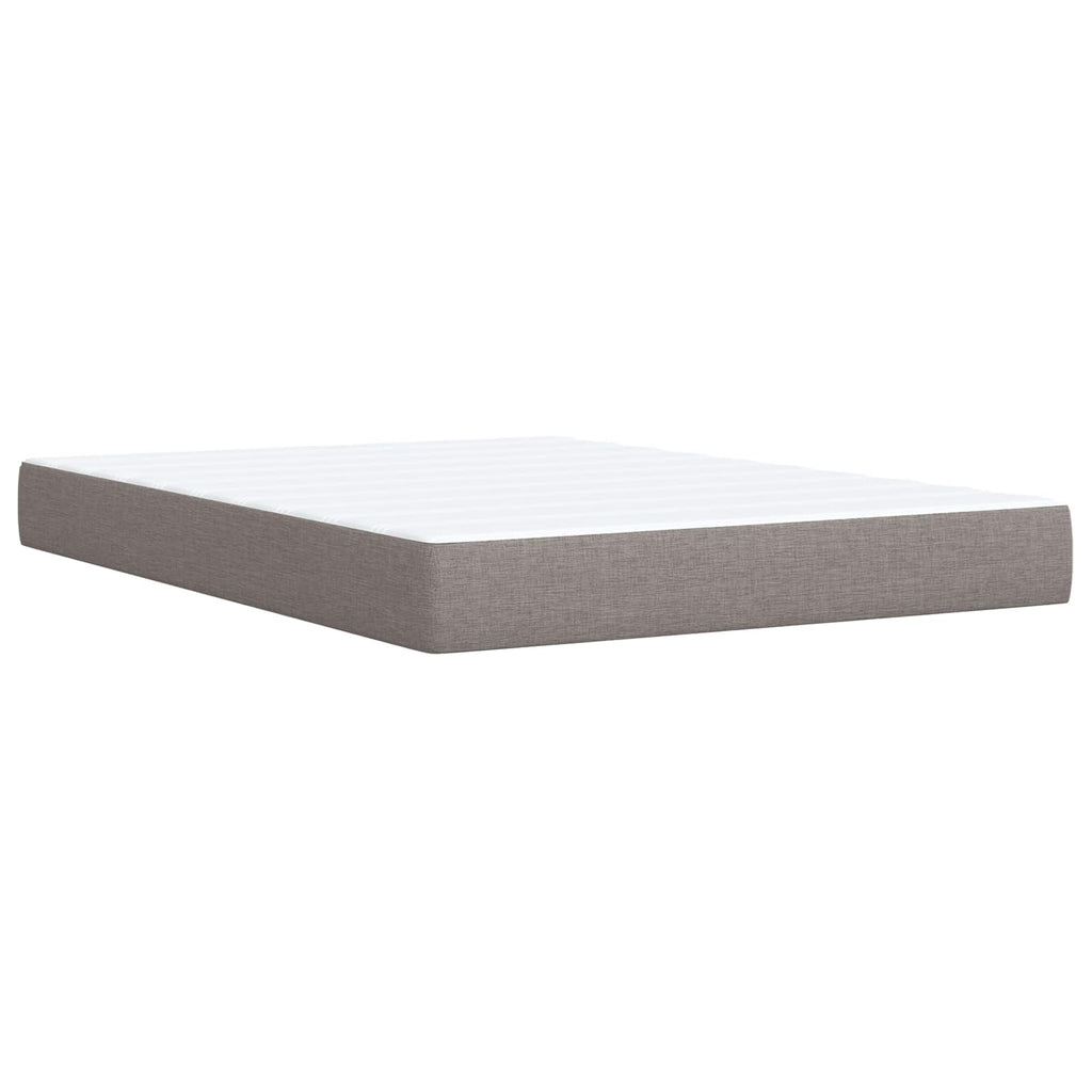 vidaXL Łóżko z box spring LED z materacem Ciemnoszary 140 x 200 cm