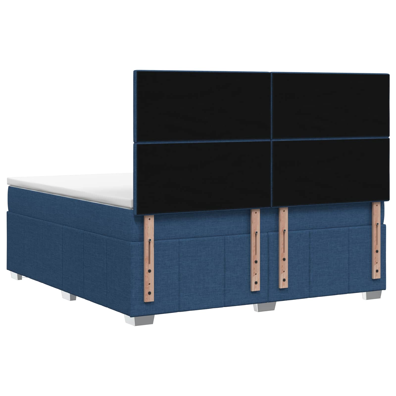 vidaXL Łóżko z box spring LED z materacem niebieski 140 x 200 cm
