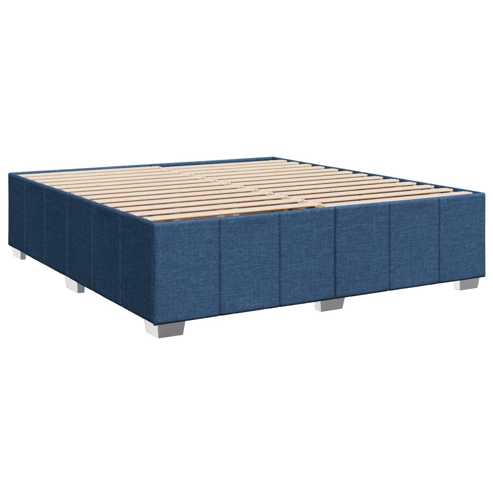 vidaXL Łóżko z box spring LED z materacem niebieski 160 x 200 cm