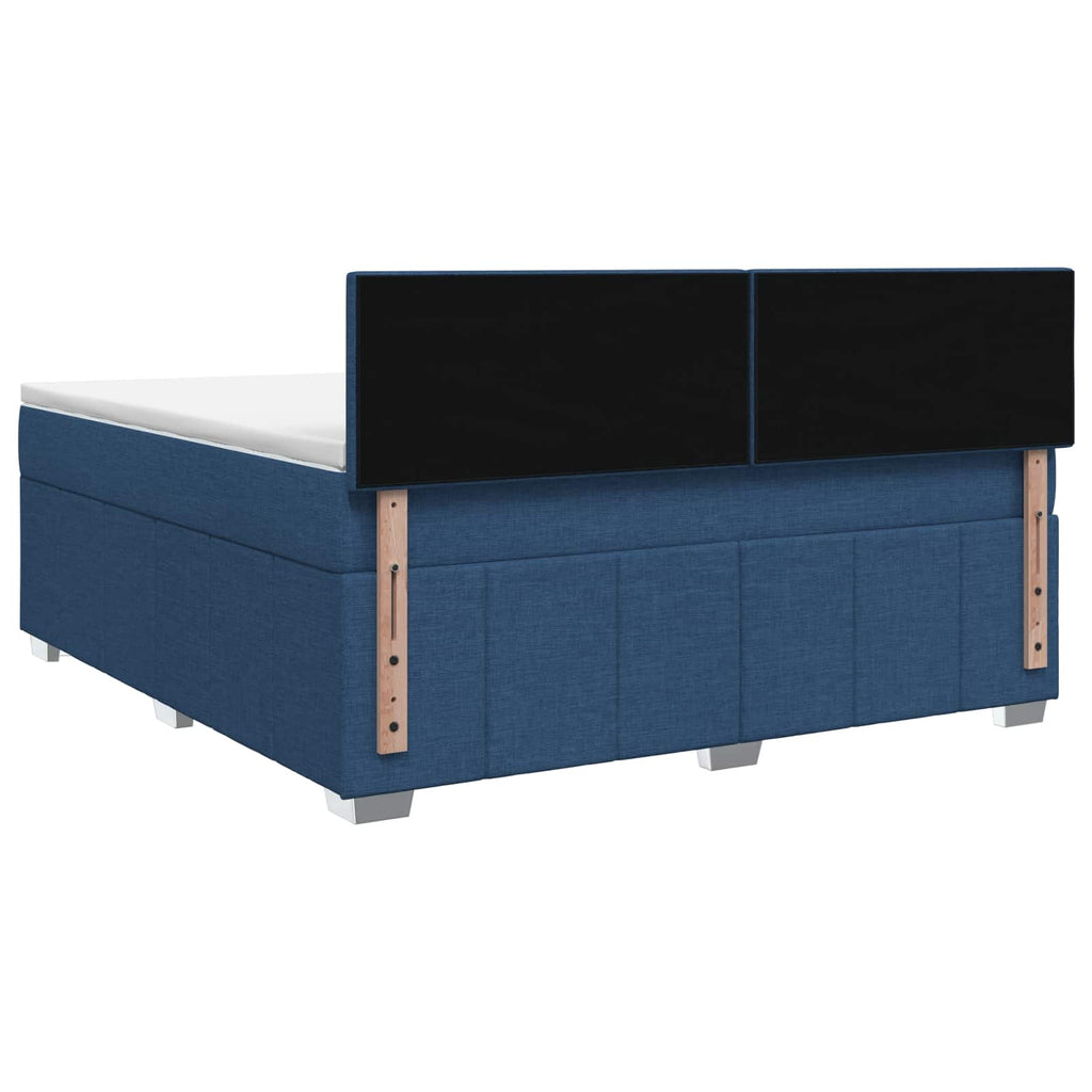 vidaXL Łóżko z box spring LED z materacem niebieski 160 x 200 cm