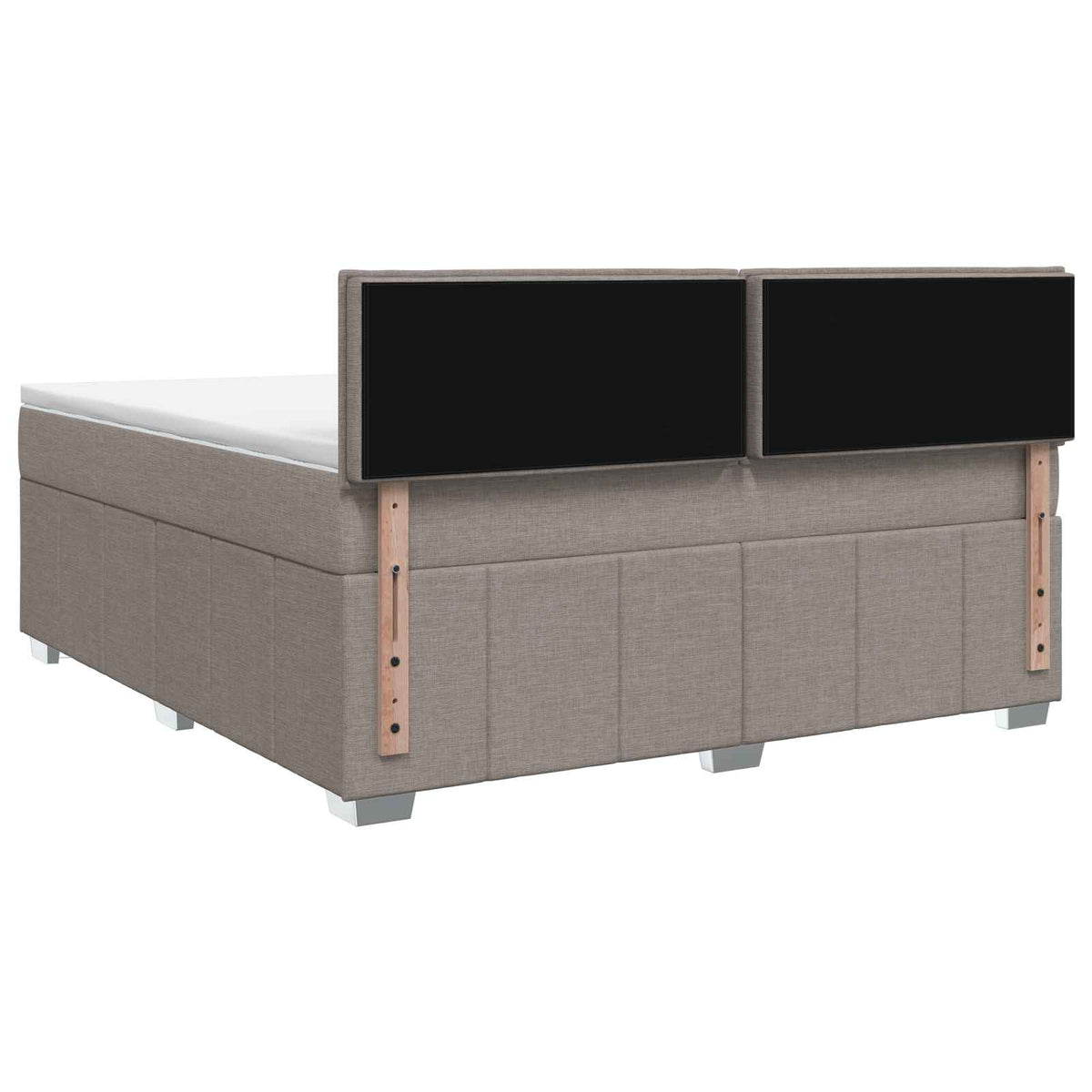 vidaXL Łóżko z box spring LED z materacem Ciemnoszary 180 x 200 cm