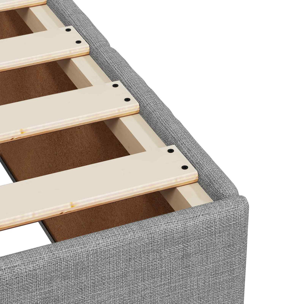 vidaXL Łóżko z box spring LED z materacem jasnoszary 180 x 200 cm