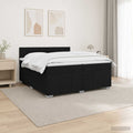 vidaXL Łóżko z box spring LED z materacem Czarny 200 x 200 cm tkanina
