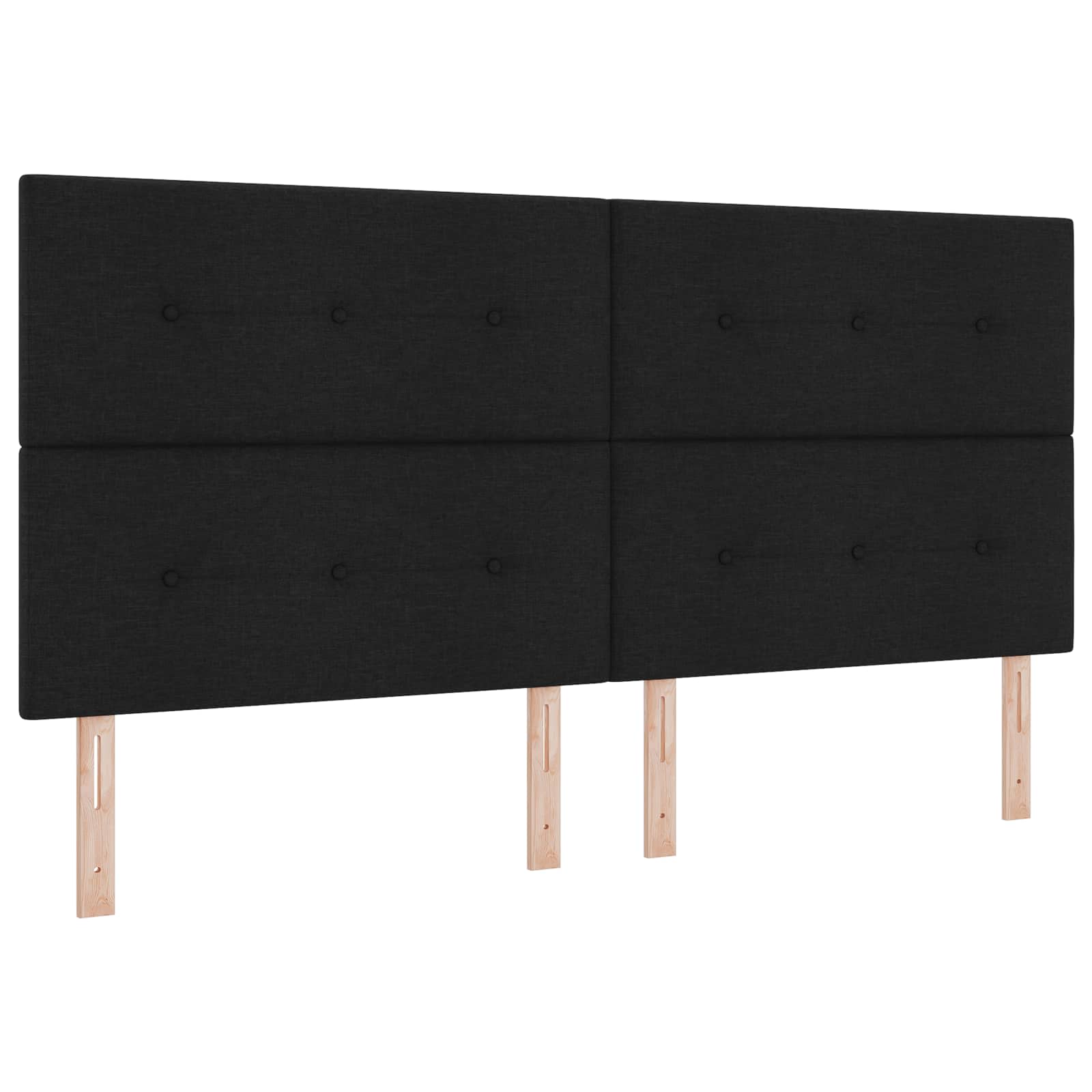 vidaXL Łóżko z box spring LED z materacem Czarny 200 x 200 cm tkanina