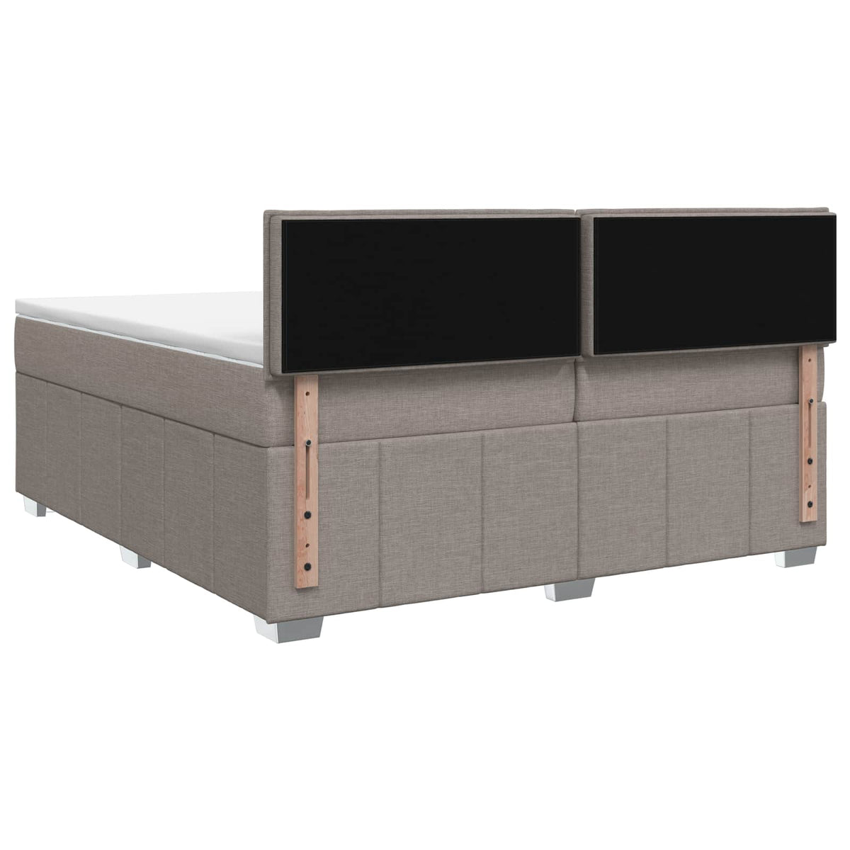 vidaXL Łóżko z box spring LED z materacem Ciemnoszary 200 x 200 cm
