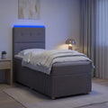 vidaXL Łóżko z box spring LED z materacem Ciemnoszary 100 x 200 cm