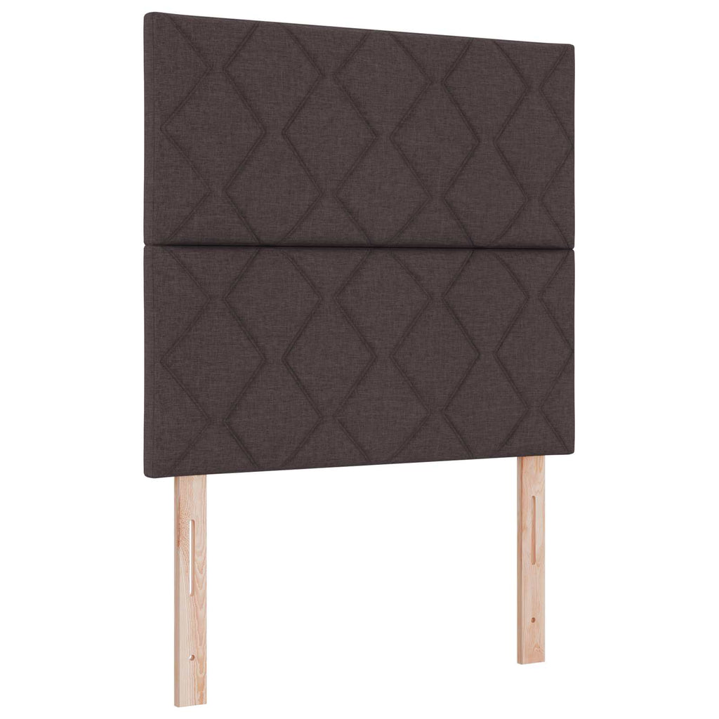 vidaXL Łóżko z box spring LED z materacem Ciemny brąz 80 x 200 cm
