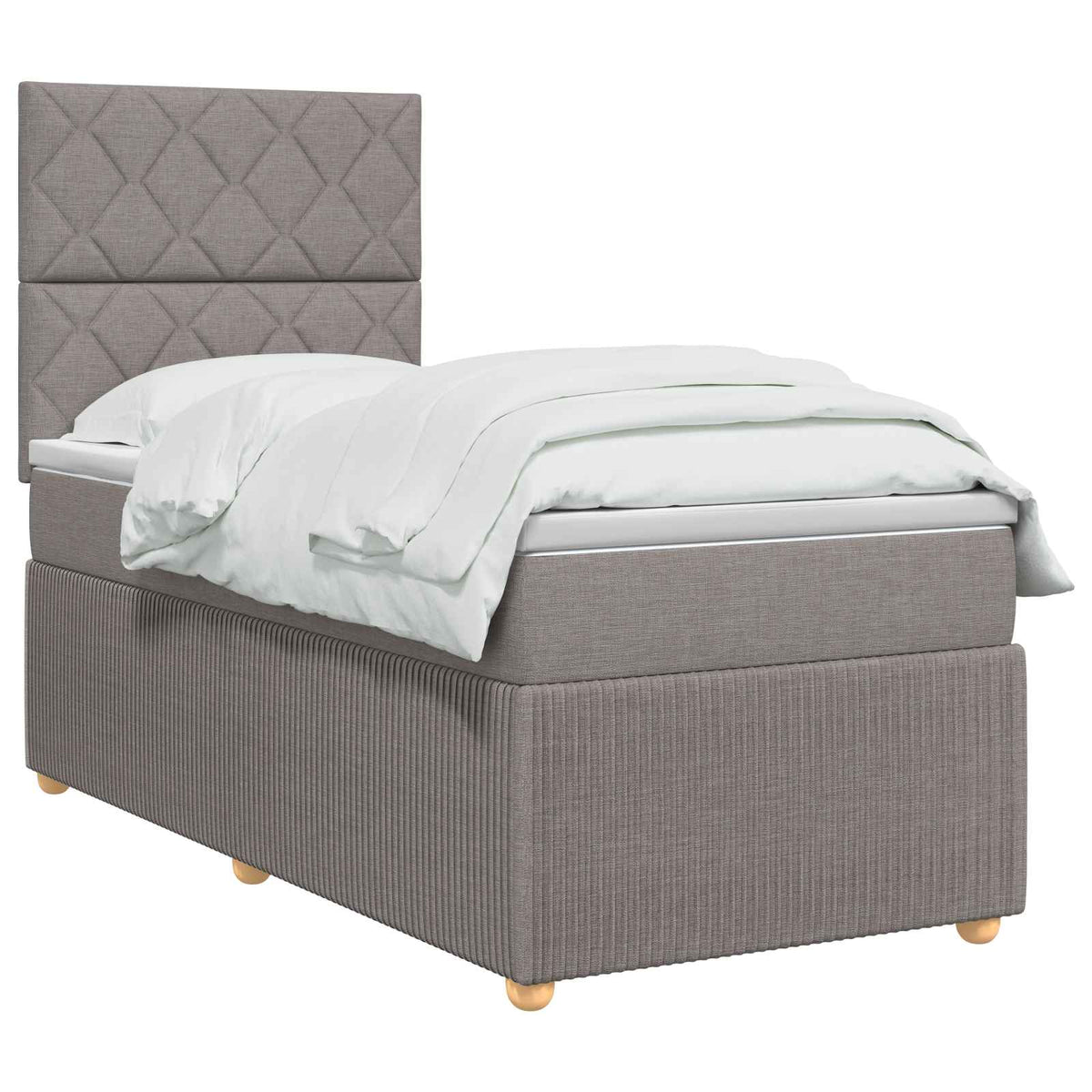 vidaXL Łóżko z box spring LED z materacem Ciemnoszary 80 x 200 cm