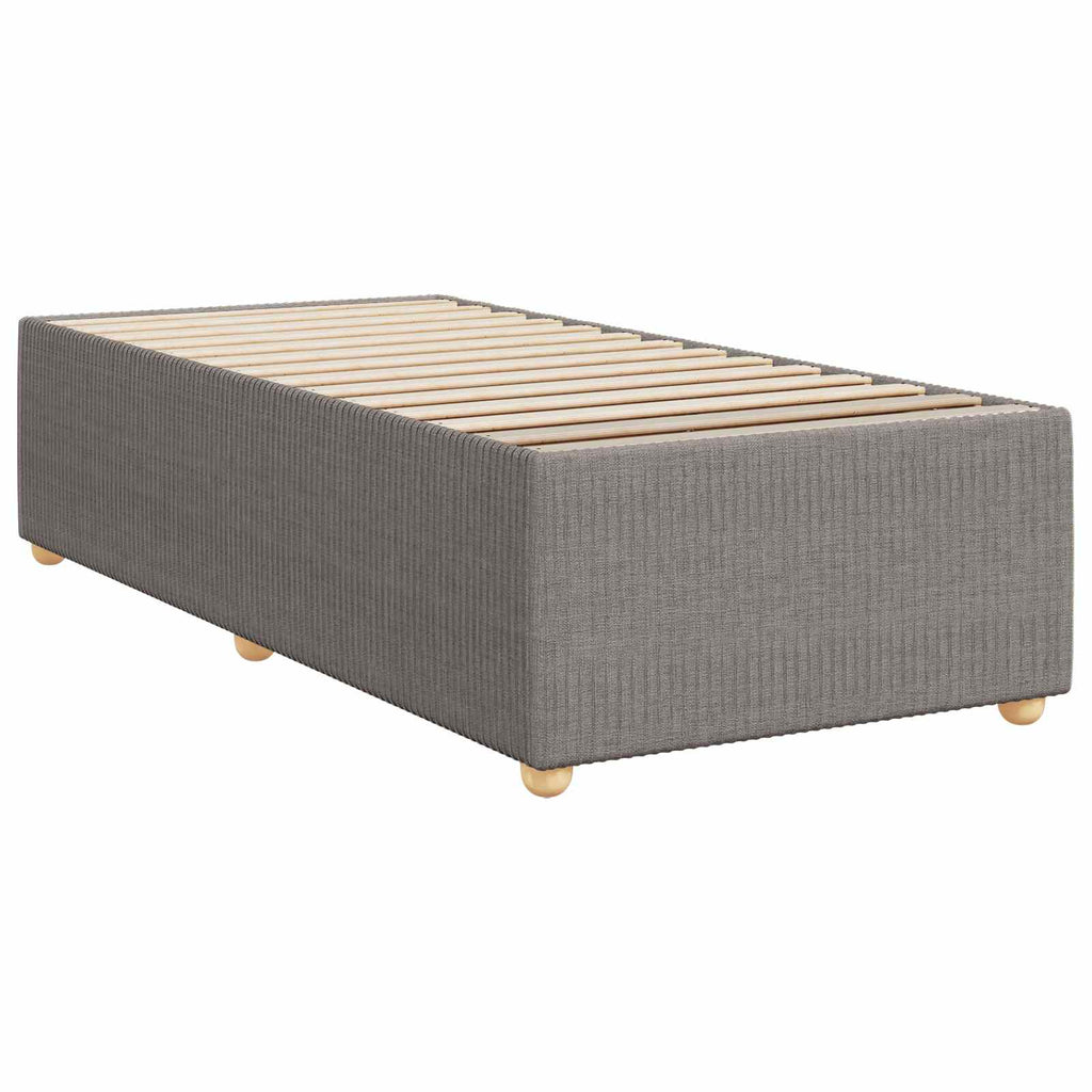 vidaXL Łóżko z box spring LED z materacem Ciemnoszary 90 x 190 cm