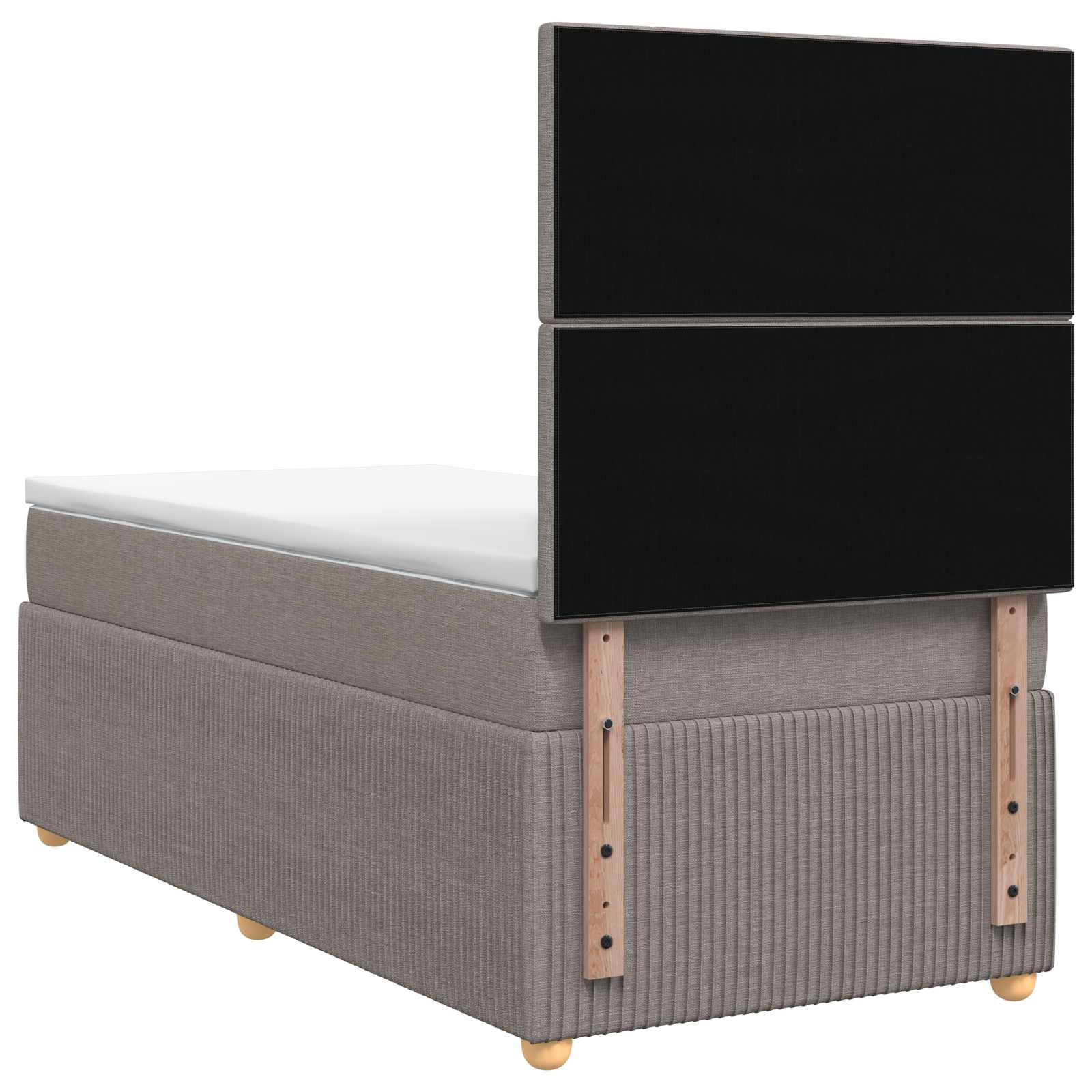 vidaXL Łóżko z box spring LED z materacem Ciemnoszary 90 x 190 cm