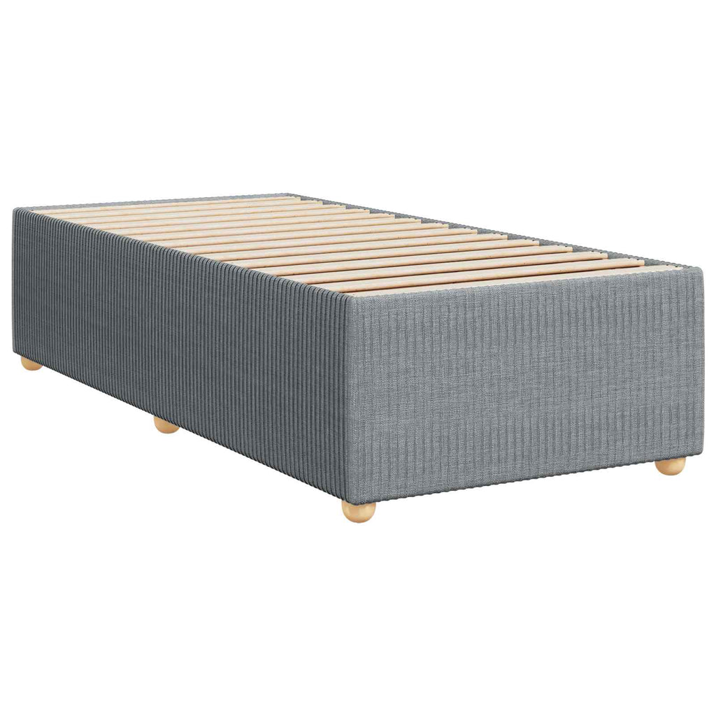 vidaXL Łóżko z box spring LED z materacem jasnoszary 90 x 190 cm