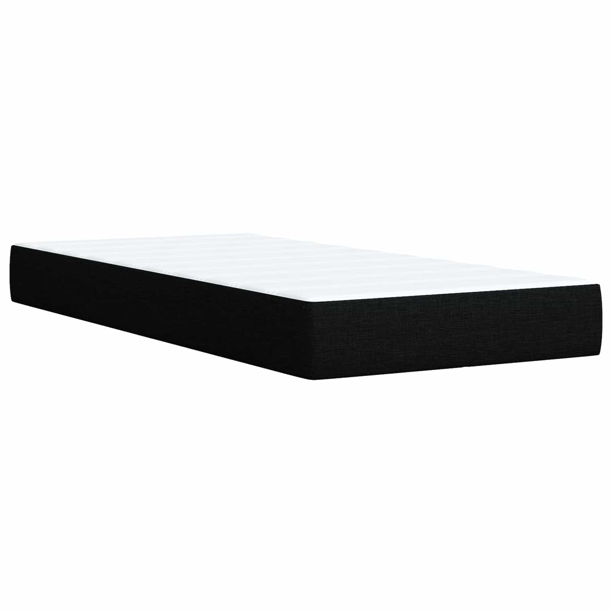 vidaXL Łóżko z box spring LED z materacem Czarny 90 x 200 cm tkanina