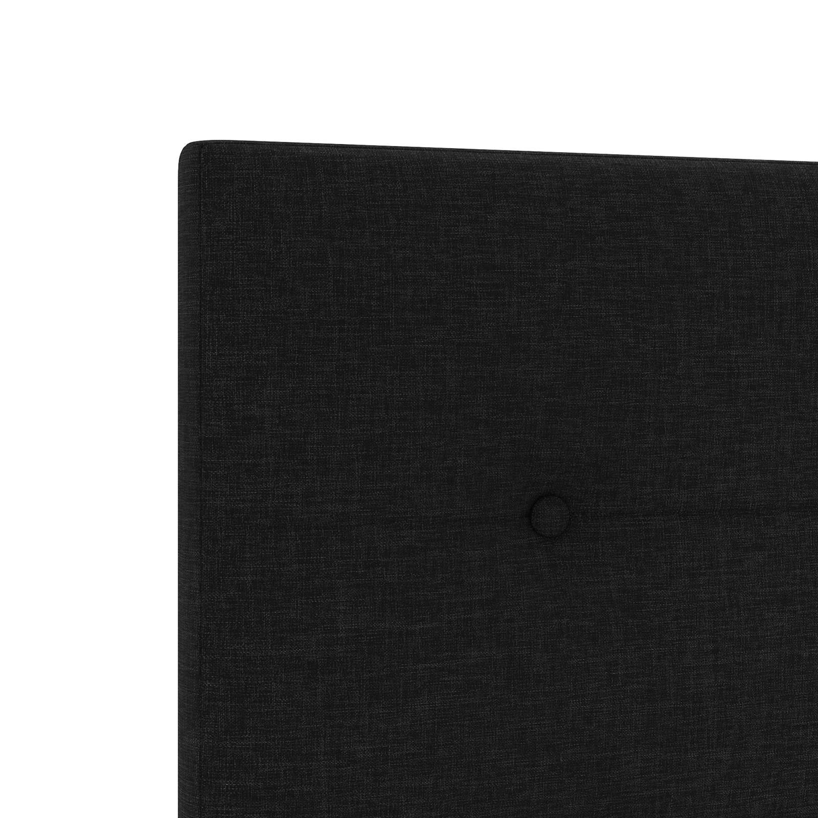vidaXL Łóżko z box spring LED z materacem Czarny 100 x 200 cm tkanina