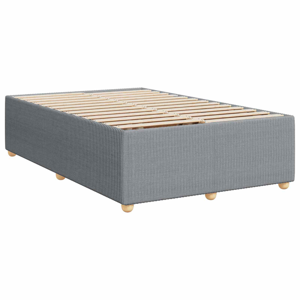 vidaXL Łóżko z box spring LED z materacem jasnoszary 120 x 190 cm