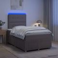 vidaXL Łóżko z box spring LED z materacem Ciemnoszary 120 x 190 cm