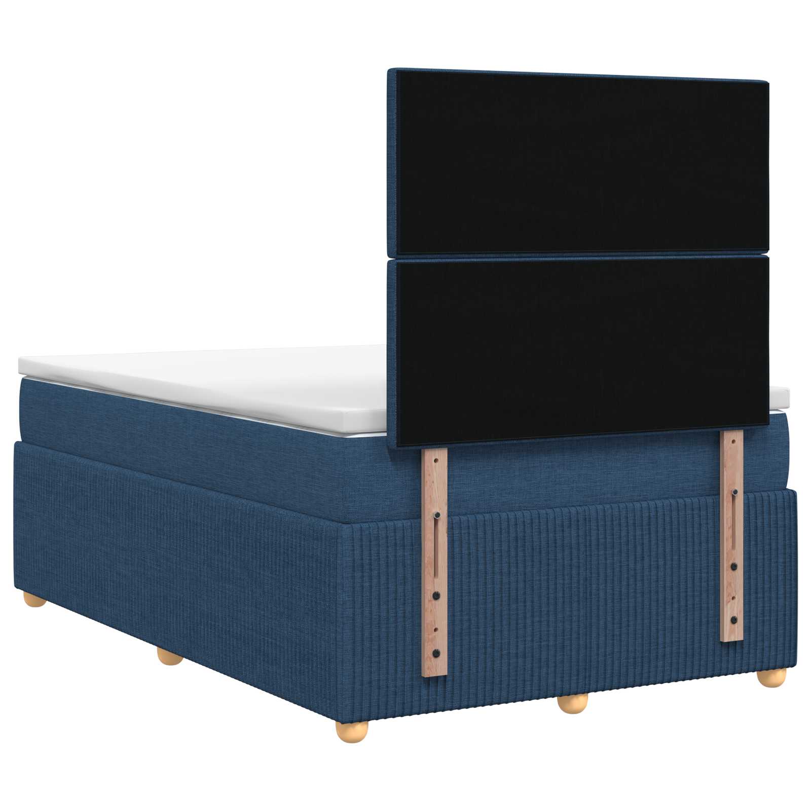 vidaXL Łóżko z box spring LED z materacem niebieski 120 x 190 cm