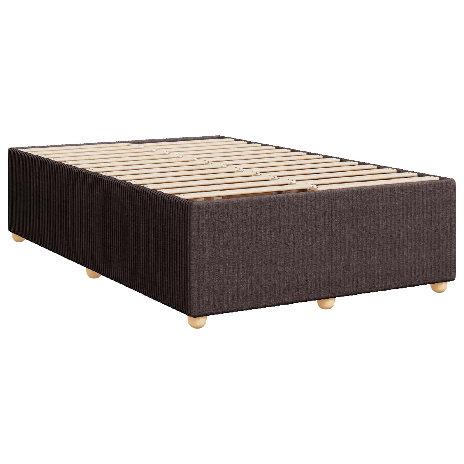 vidaXL Łóżko z box spring LED z materacem Ciemny brąz 120 x 190 cm