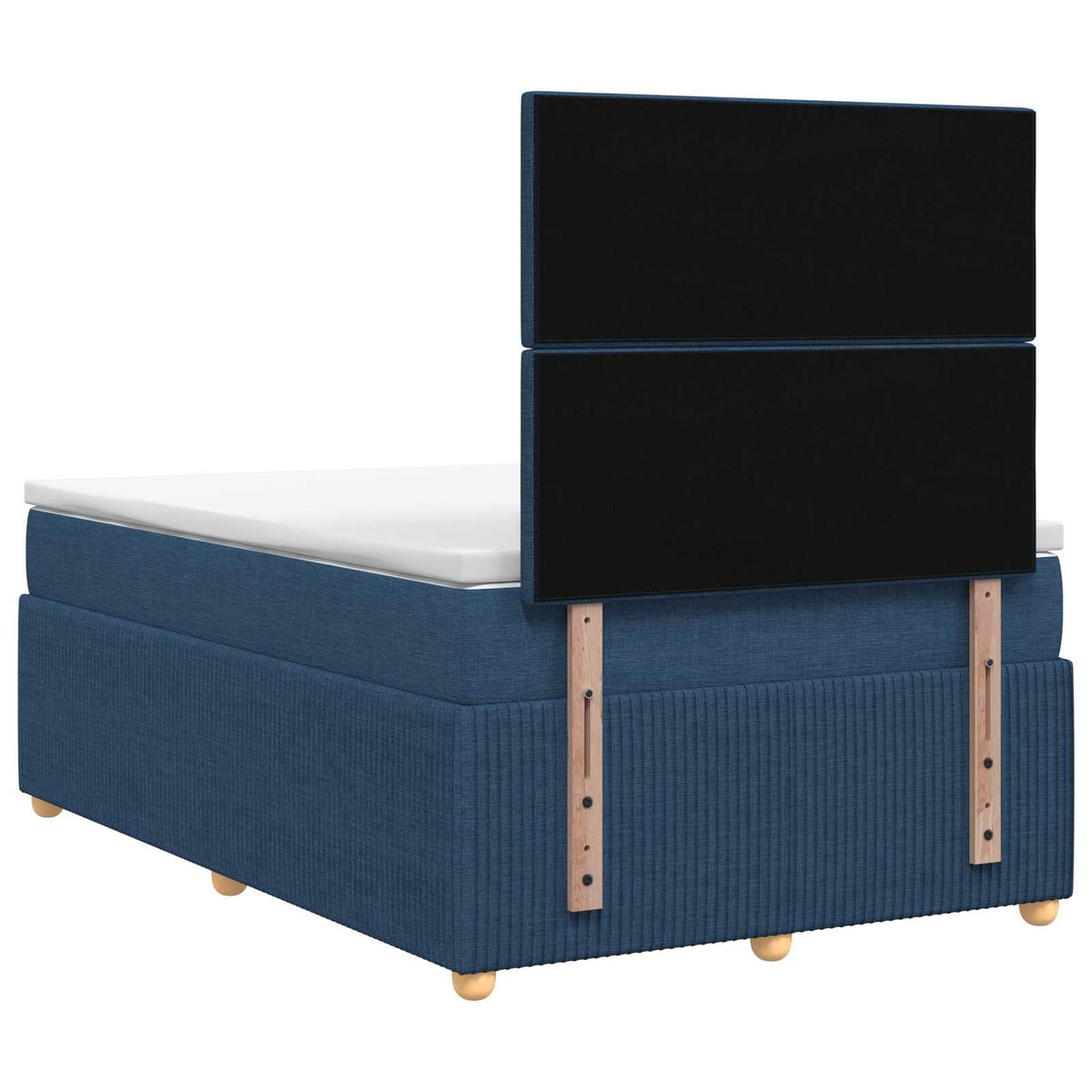 vidaXL Łóżko z box spring LED z materacem niebieski 120 x 190 cm