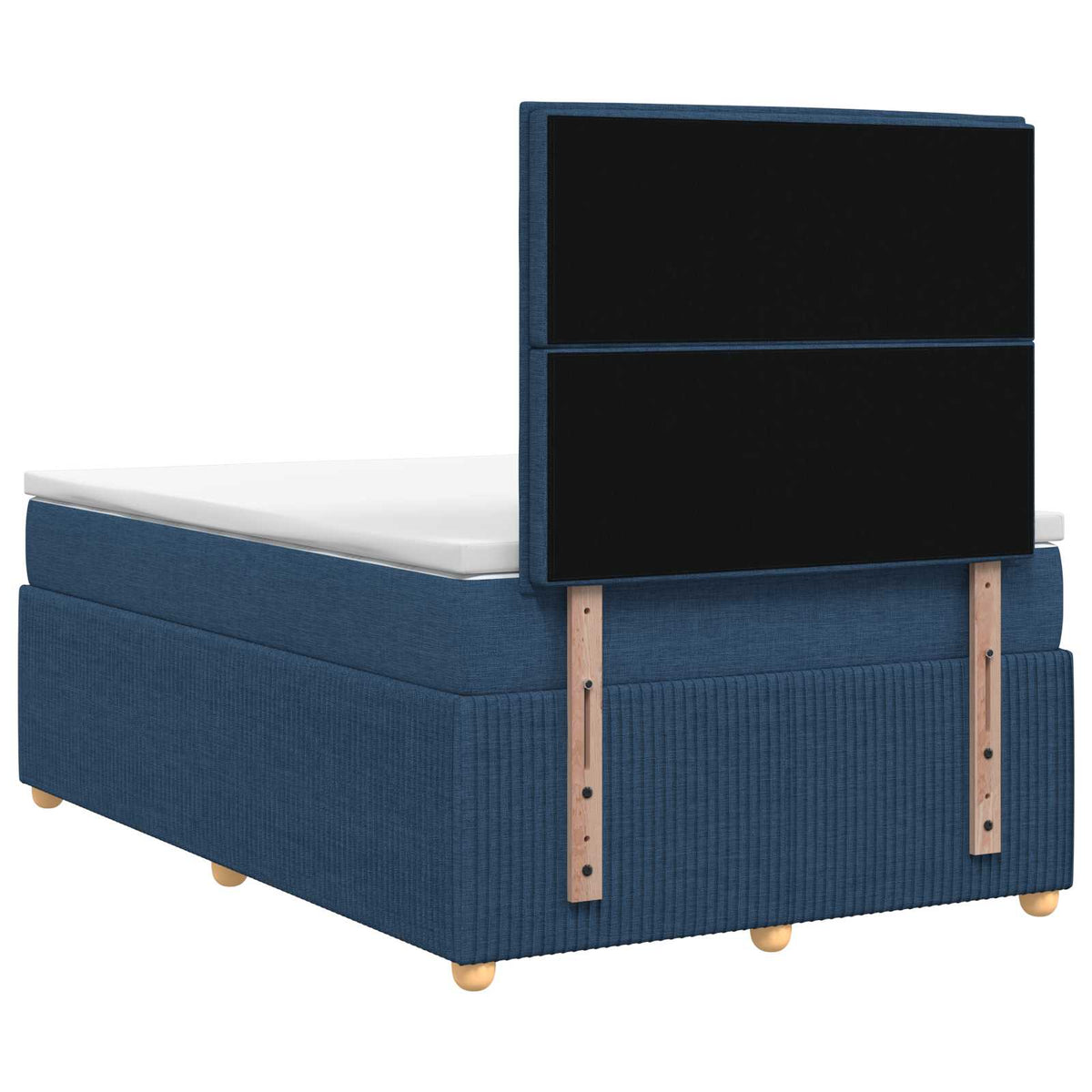vidaXL Łóżko z box spring LED z materacem niebieski 120 x 200 cm