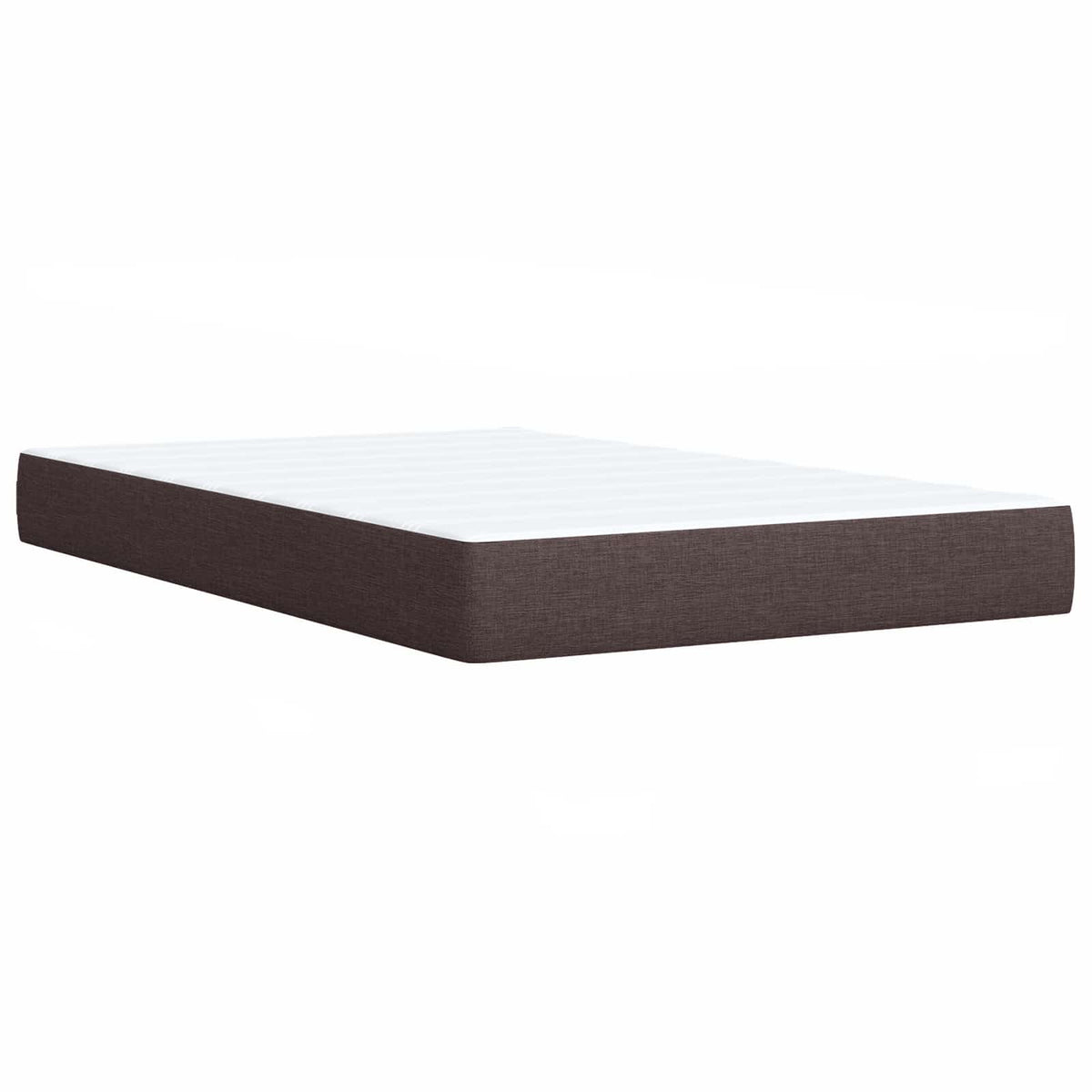 vidaXL Łóżko z box spring LED z materacem Ciemny brąz 120 x 200 cm