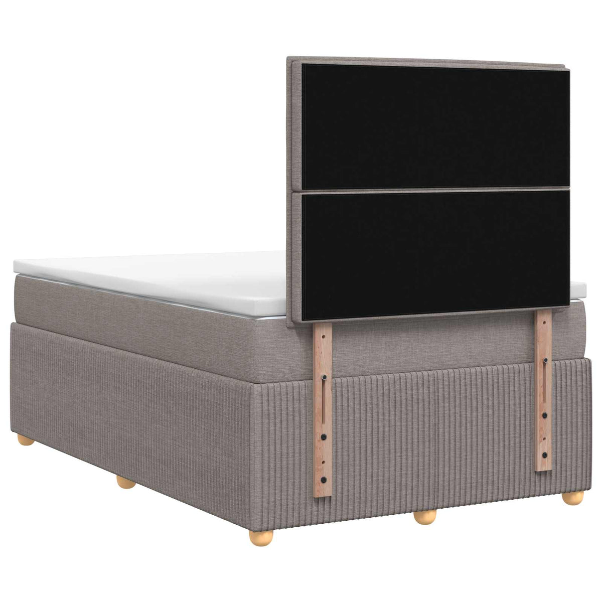 vidaXL Łóżko z box spring LED z materacem Ciemnoszary 120 x 200 cm