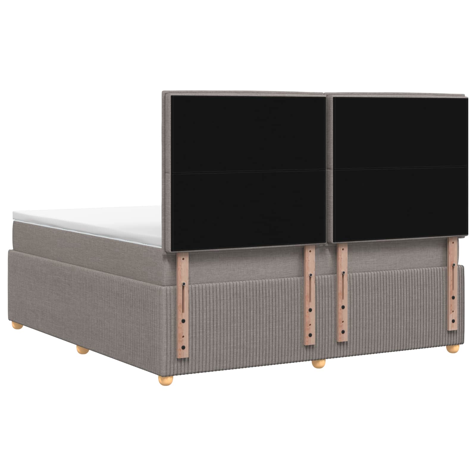 vidaXL Łóżko z box spring LED z materacem Ciemnoszary 140 x 190 cm