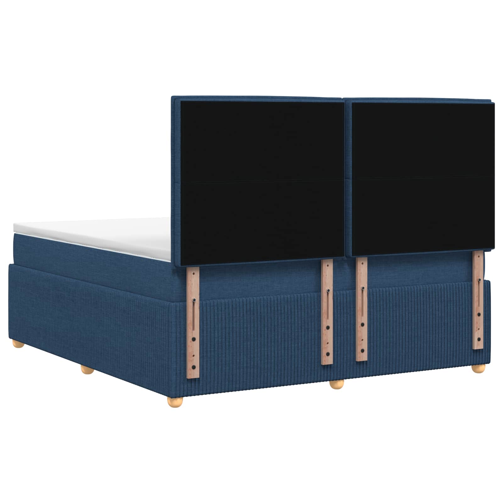 vidaXL Łóżko z box spring LED z materacem niebieski 140 x 190 cm