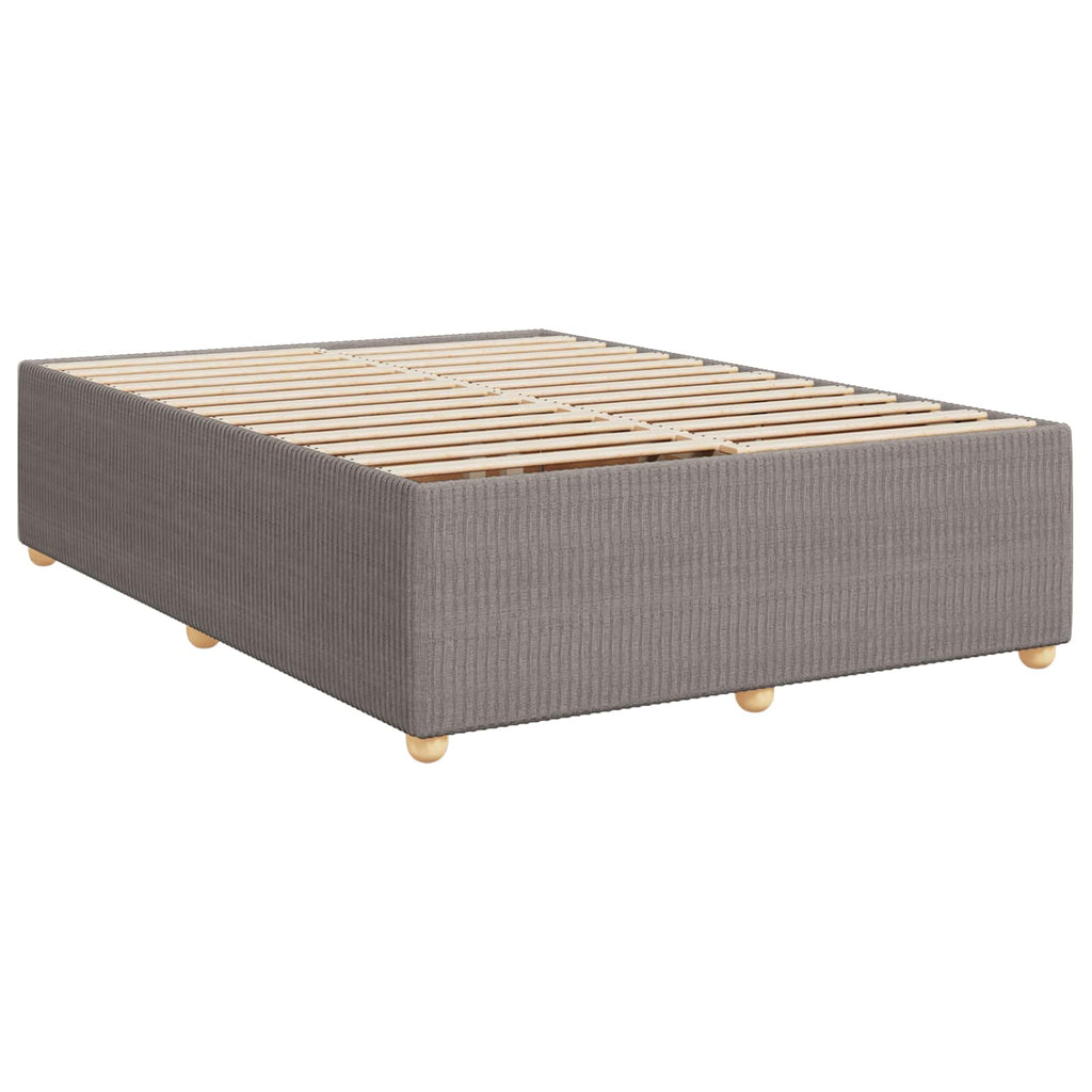 vidaXL Łóżko z box spring LED z materacem Ciemnoszary 140 x 190 cm