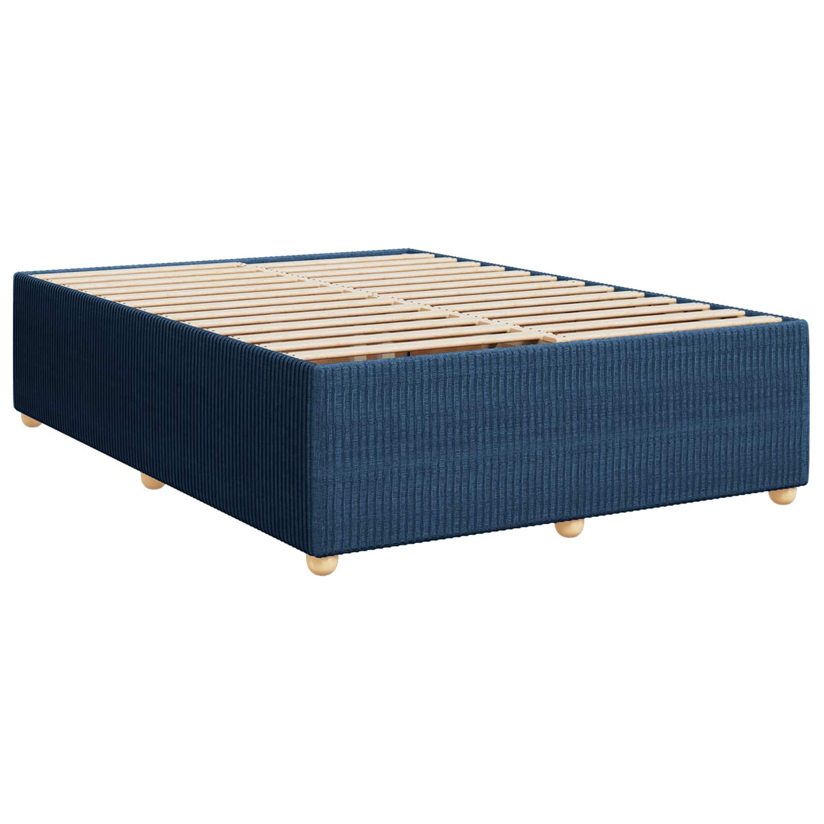 vidaXL Łóżko z box spring LED z materacem niebieski 140 x 190 cm