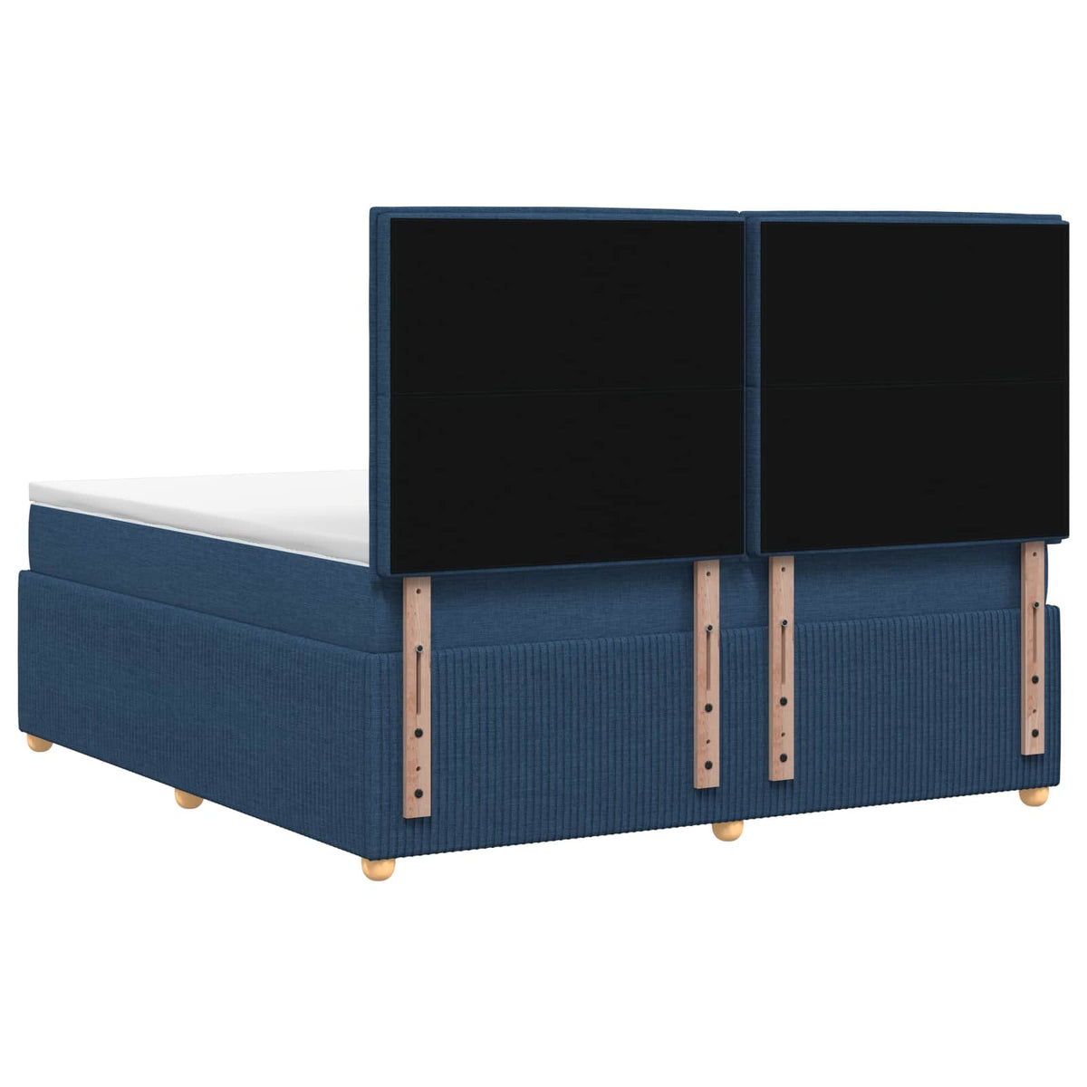 vidaXL Łóżko z box spring LED z materacem niebieski 160 x 200 cm