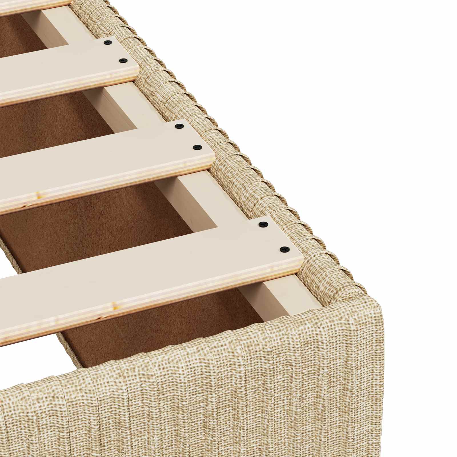 vidaXL Łóżko z box spring LED z materacem kremowy 160 x 200 cm tkanina