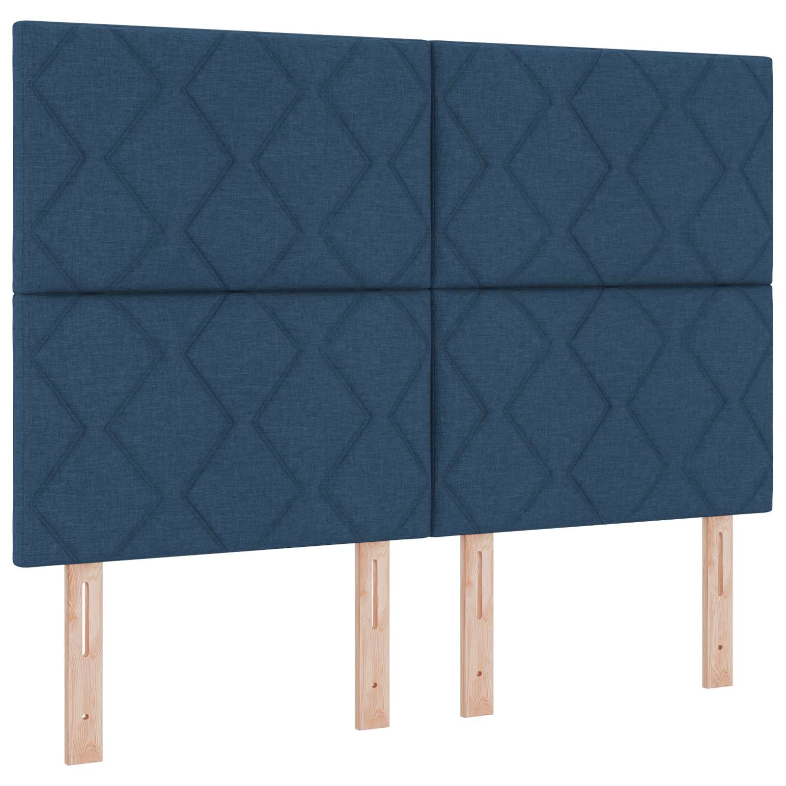 vidaXL Łóżko z box spring LED z materacem niebieski 160 x 200 cm