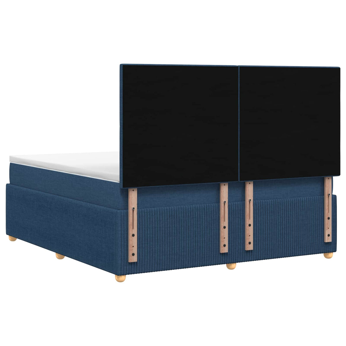 vidaXL Łóżko z box spring LED z materacem niebieski 160 x 200 cm