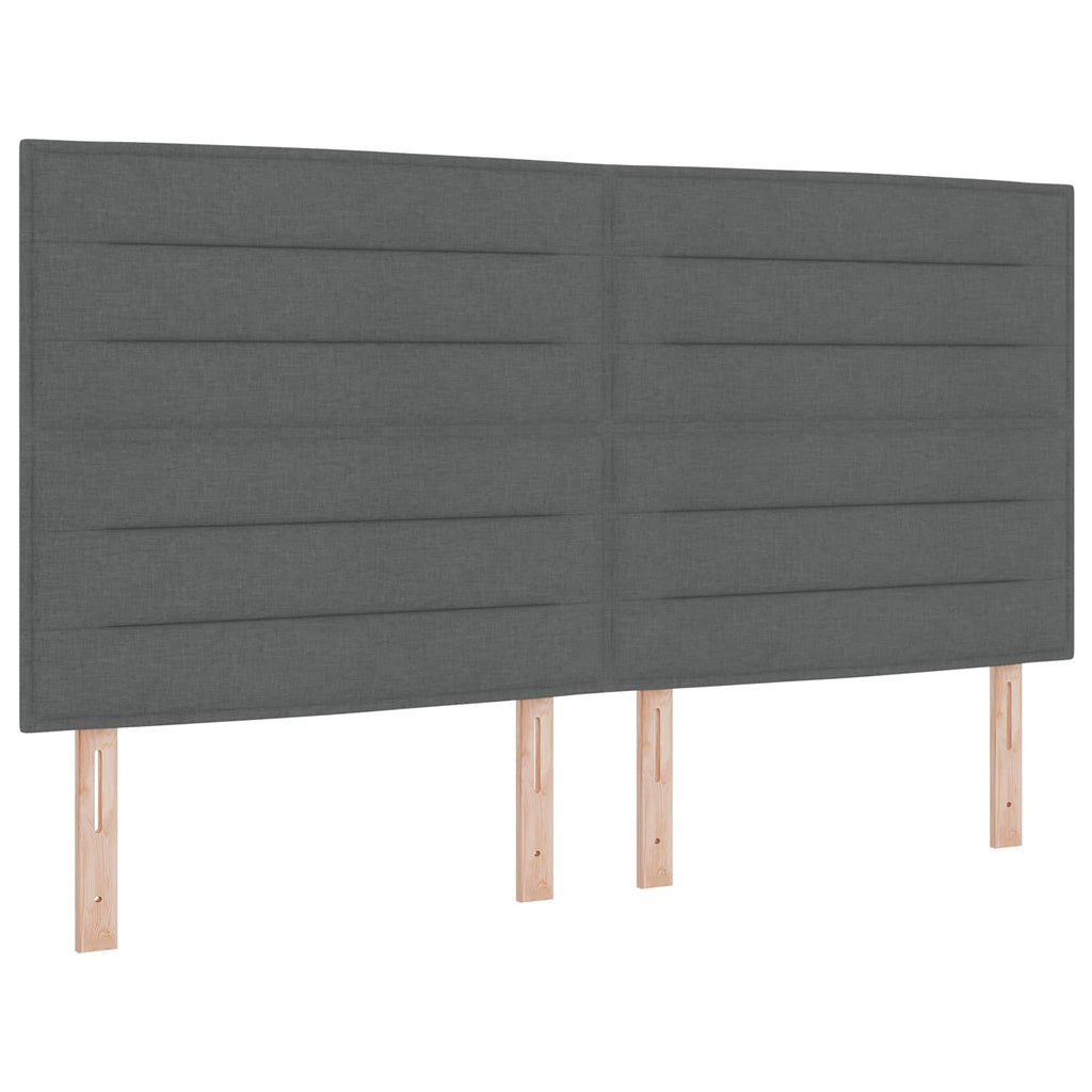 vidaXL Łóżko z box spring LED z materacem ciemnoszary 180 x 200 cm