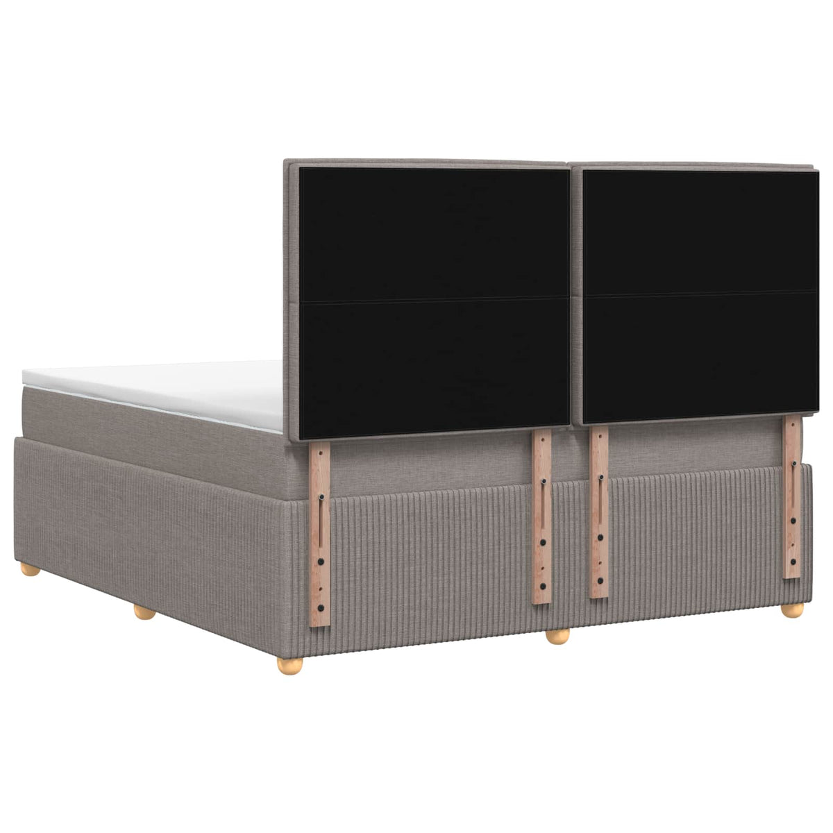vidaXL Łóżko z box spring LED z materacem Ciemnoszary 180 x 200 cm