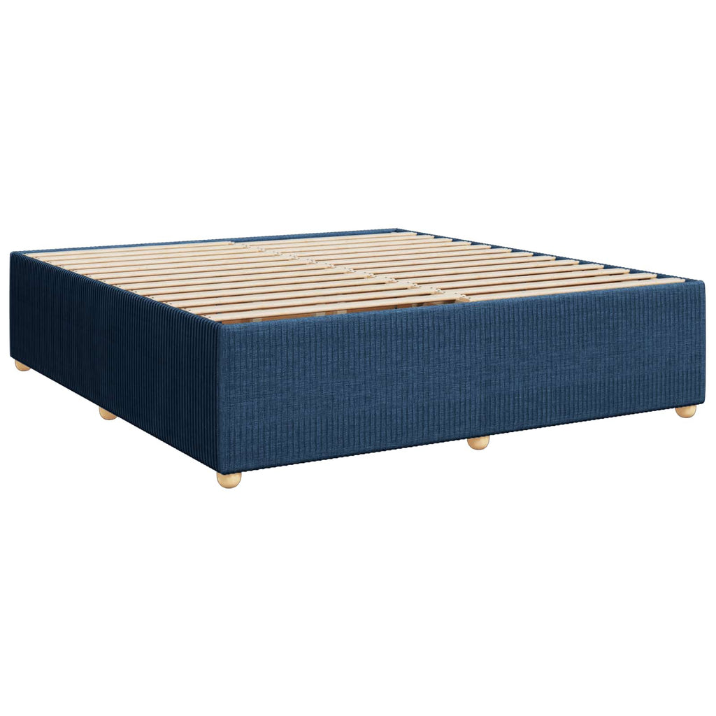 vidaXL Łóżko z box spring LED z materacem niebieski 180 x 200 cm