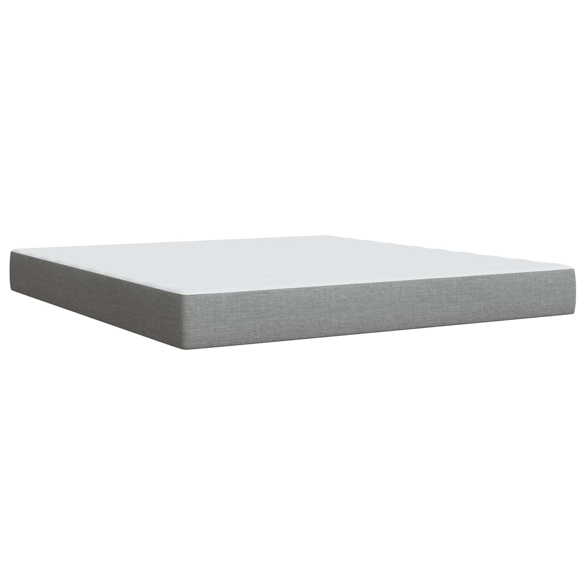 vidaXL Łóżko z box spring LED z materacem jasnoszary 180 x 200 cm