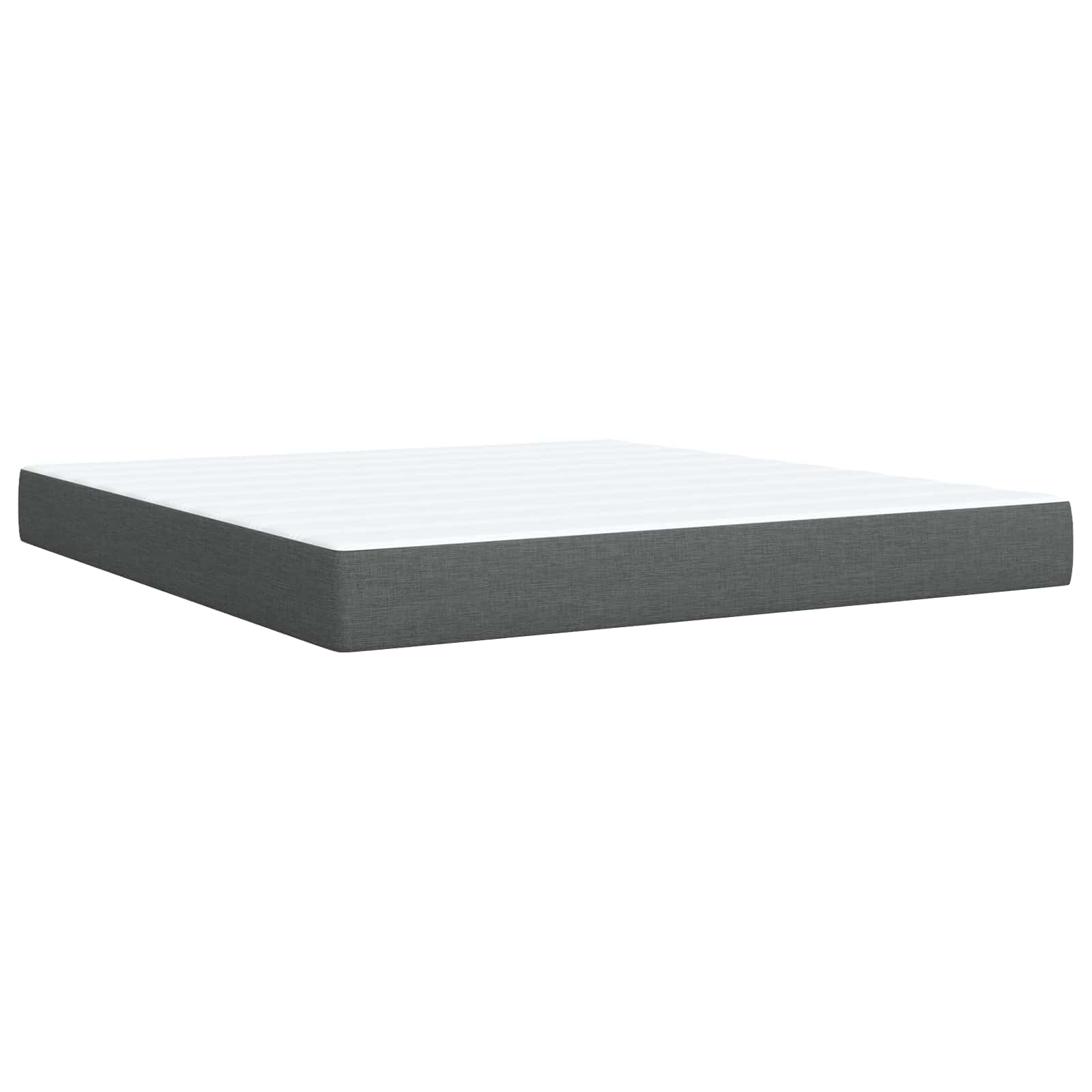vidaXL Łóżko z box spring LED z materacem ciemnoszary 180 x 200 cm