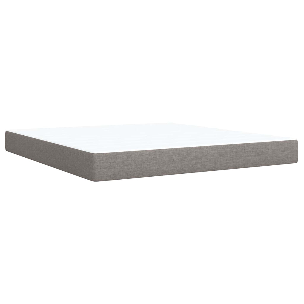 vidaXL Łóżko z box spring LED z materacem Ciemnoszary 180 x 200 cm