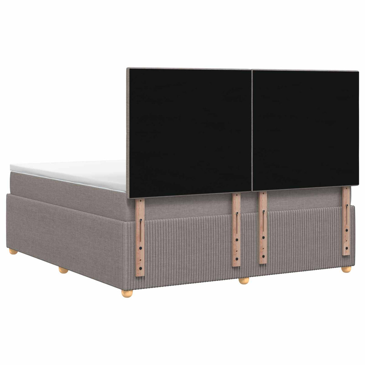 vidaXL Łóżko z box spring LED z materacem Ciemnoszary 180 x 200 cm