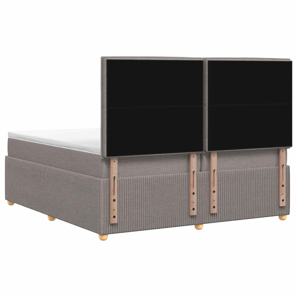 vidaXL Łóżko z box spring LED z materacem Ciemnoszary 200 x 200 cm