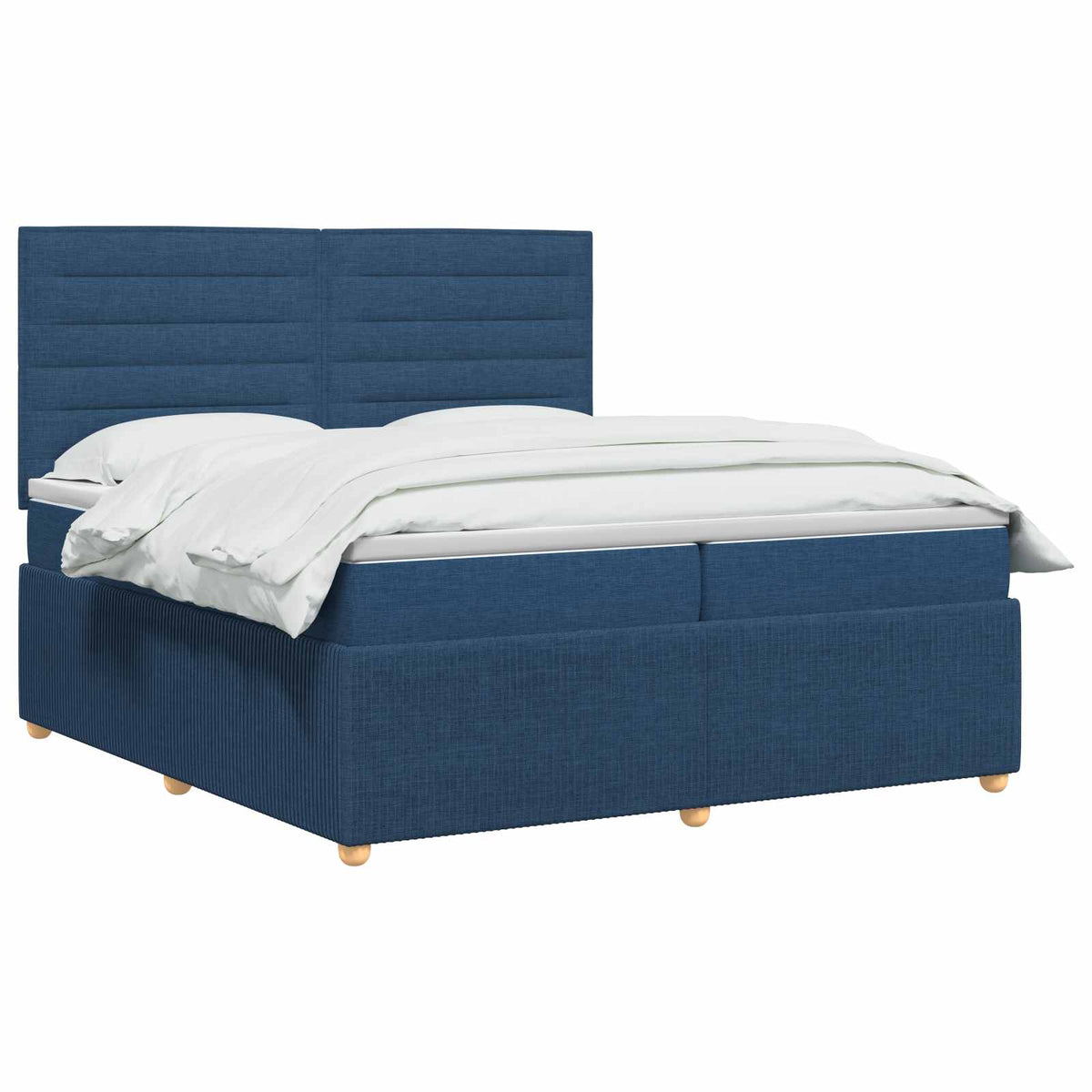 vidaXL Łóżko z box spring LED z materacem niebieski 200 x 200 cm