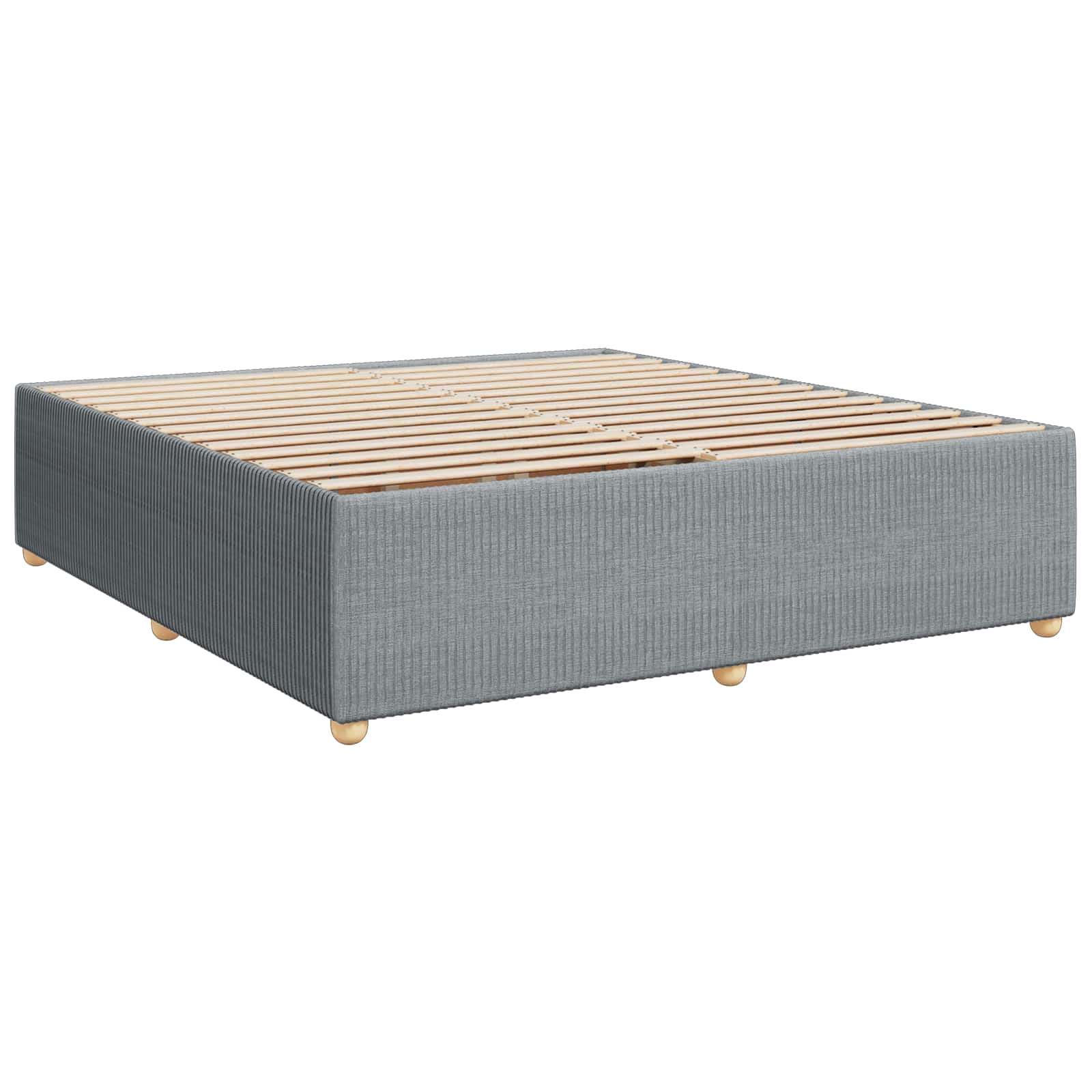 vidaXL Łóżko z box spring LED z materacem jasnoszary 200 x 200 cm
