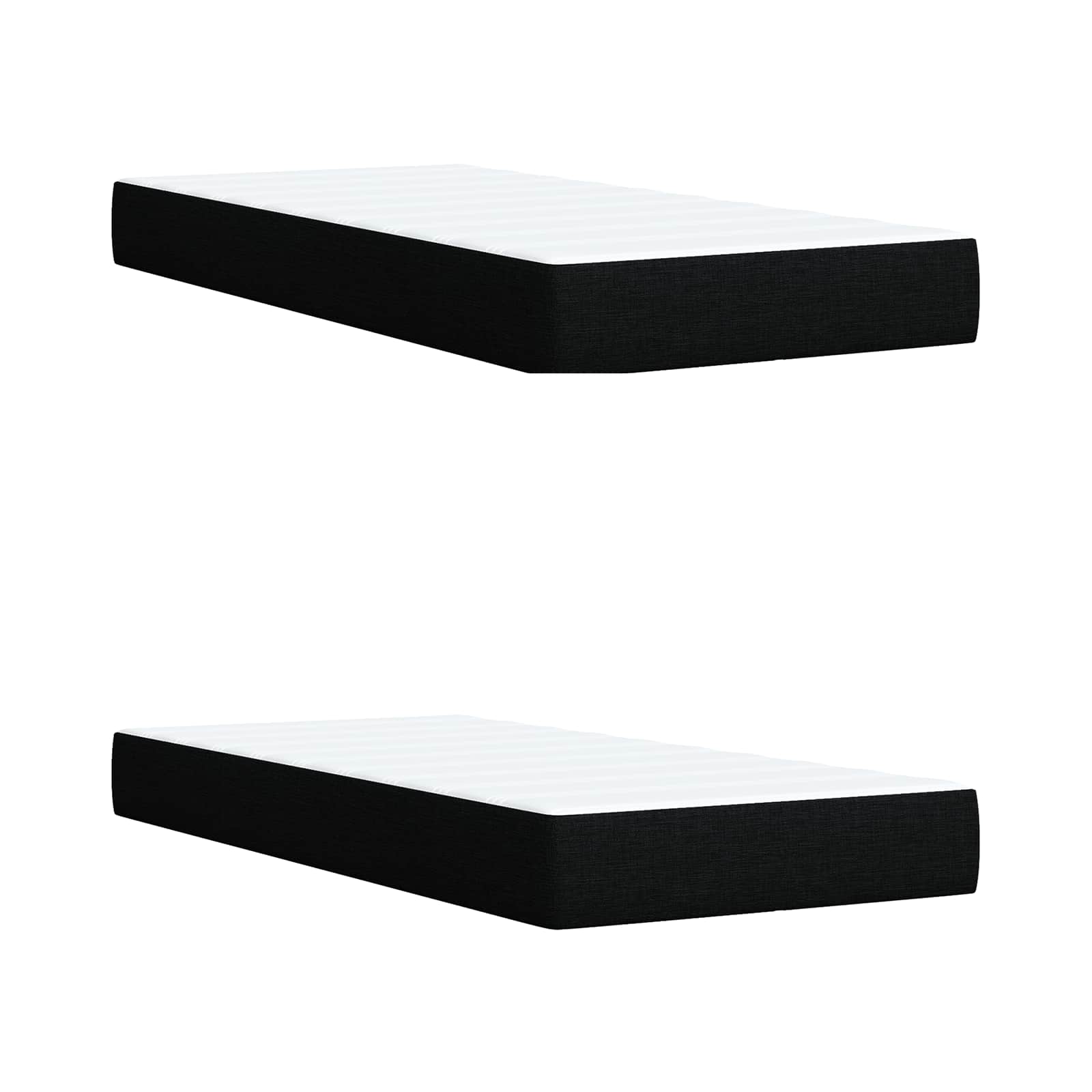 vidaXL Łóżko z box spring LED z materacem Czarny 200 x 200 cm tkanina
