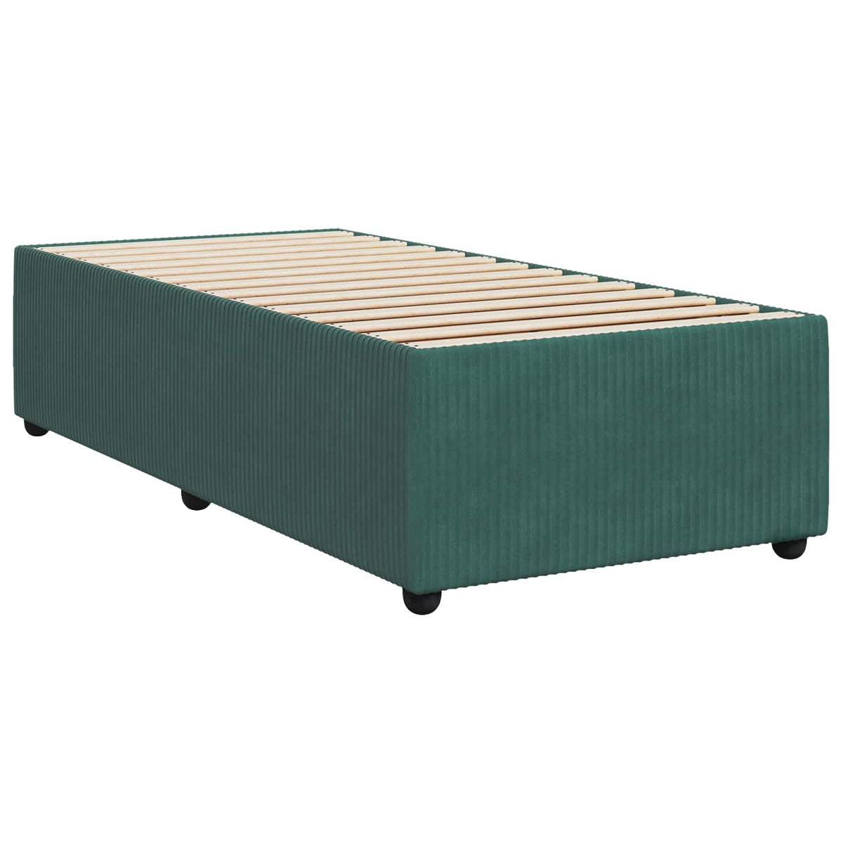 vidaXL Łóżko z box spring LED z materacem Ciemnozielony 80 x 200 cm