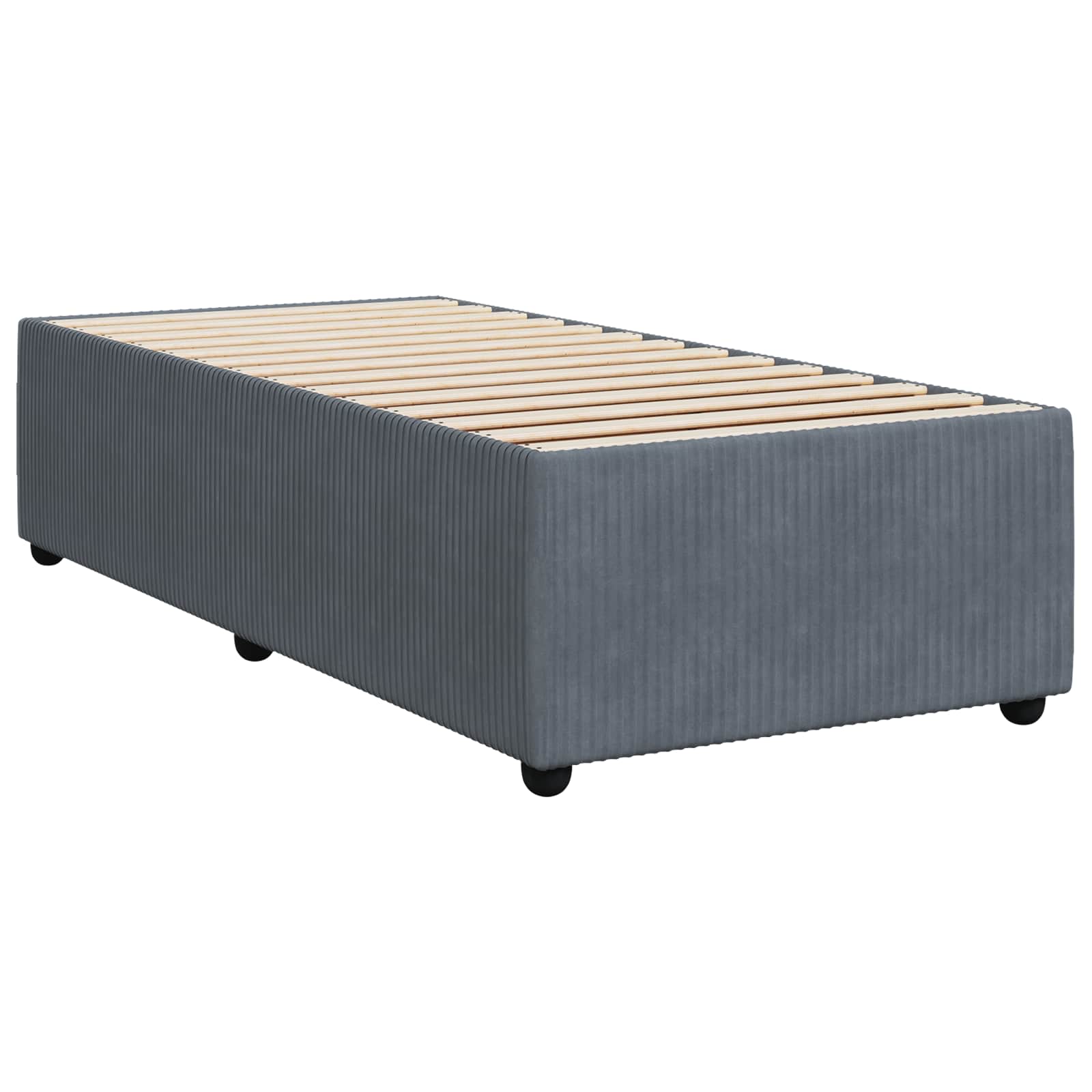 vidaXL Łóżko z box spring LED z materacem ciemnoszary 90 x 200 cm
